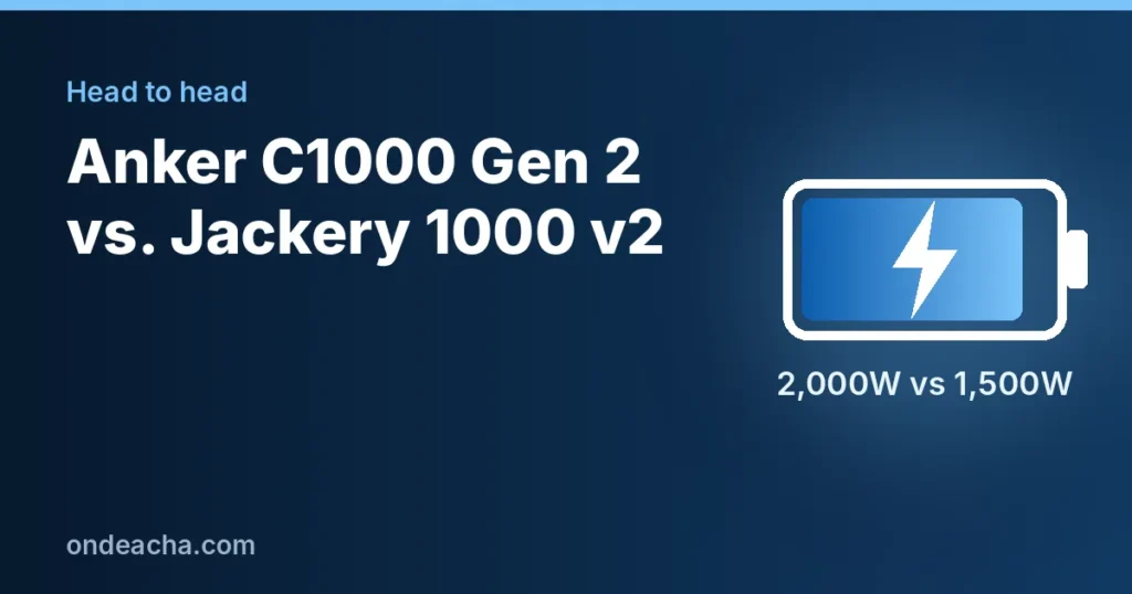 Anker SOLIX C1000 Gen 2 vs Jackery Explorer 1000 v2