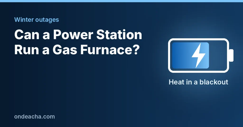 Can a portable power station run a gas furnace