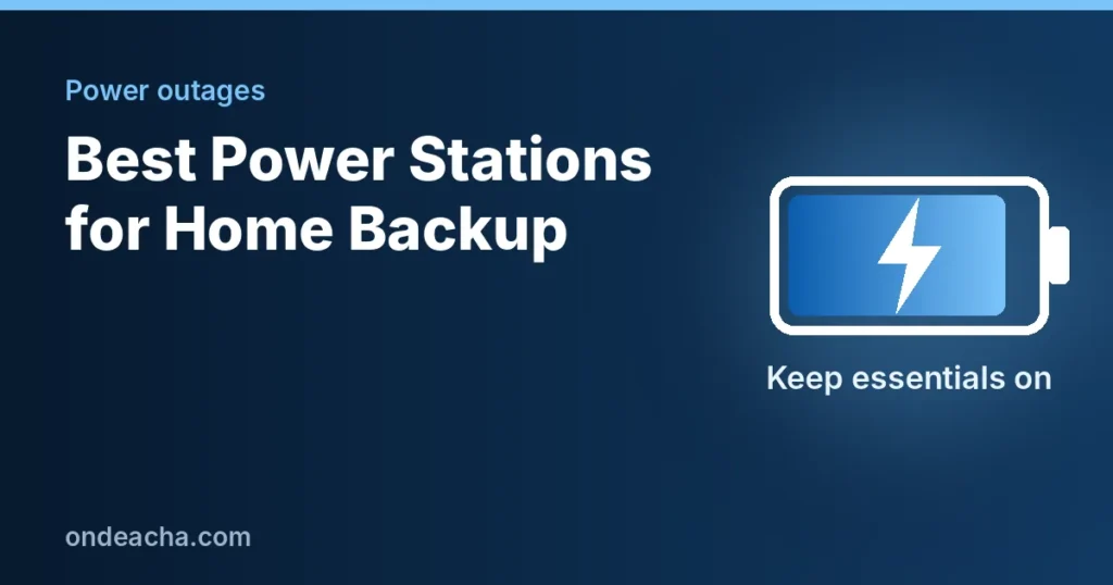 Portable power station for home backup during a power outage