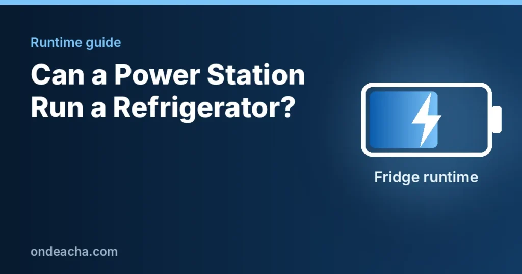 How long a portable power station runs a refrigerator