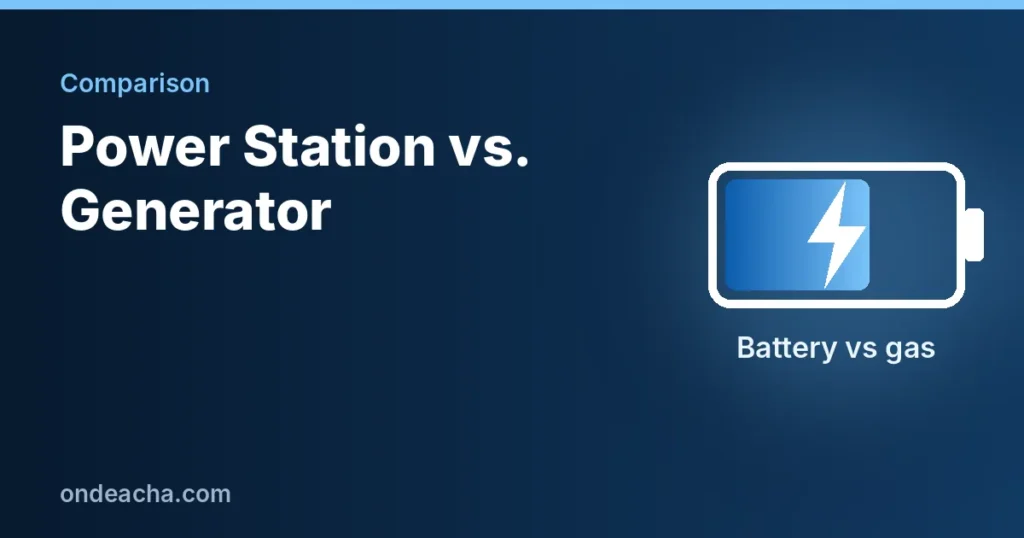 Portable power station vs gas generator